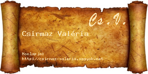 Csirmaz Valéria névjegykártya