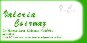 valeria csirmaz business card